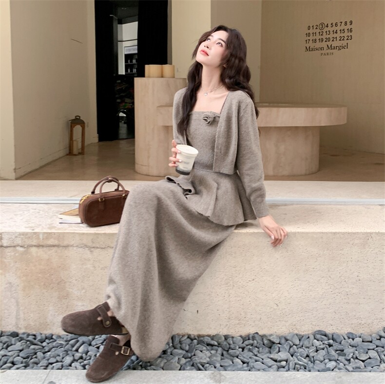 新品615-P155-K248-毛衣三件套,女装套装/套裙,2C275