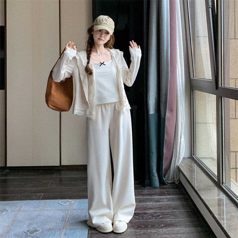 法式小香风春秋百搭显瘦气质休闲时尚蕾丝套装182-8602-P17K258，女装套装/套裙，帛香坊