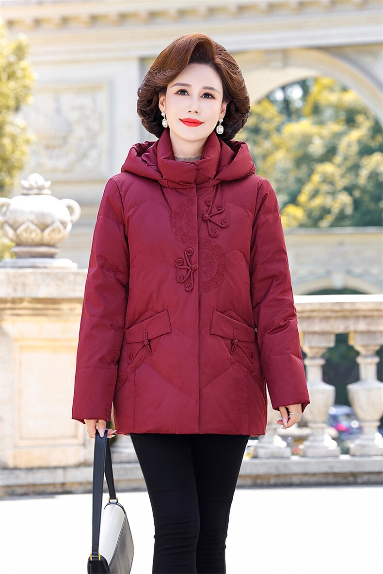 中老年妈妈羽绒服短款2026新款大码老人衣服老太太冬季外套女加厚,男装羽绒服,电商B212（原钱塘6029）
