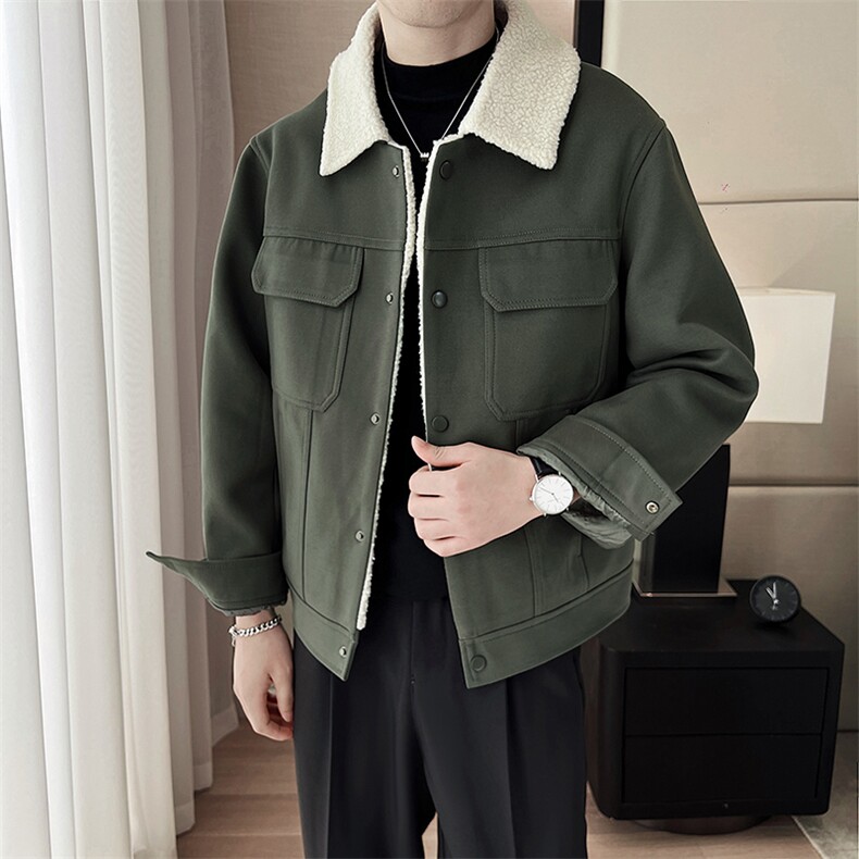 轻熟风男士羊羔毛皮毛一体加厚保暖妮子皮棉衣A236-0810-P145,男装棉衣,电商A236