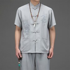 BZ2003钱塘2020-2袭击亚麻休闲套装高品质数据好主推P88，男装中老年男装，钱塘207-2