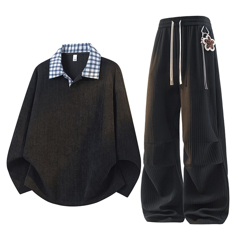 美式潮牌宽松休闲套装A161-MT-2602TZ-P80，男装休闲套装，电商A161