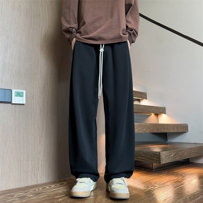 新款卫裤宽松休闲裤男韩版潮流百搭坠感阔腿拖地长裤K2561p45,男装休闲裤,电商D315A