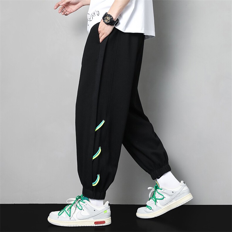 日系潮流设计款休闲夏季新品男装个性百搭阔腿裤DK7864-P78,男装休闲裤,星座717