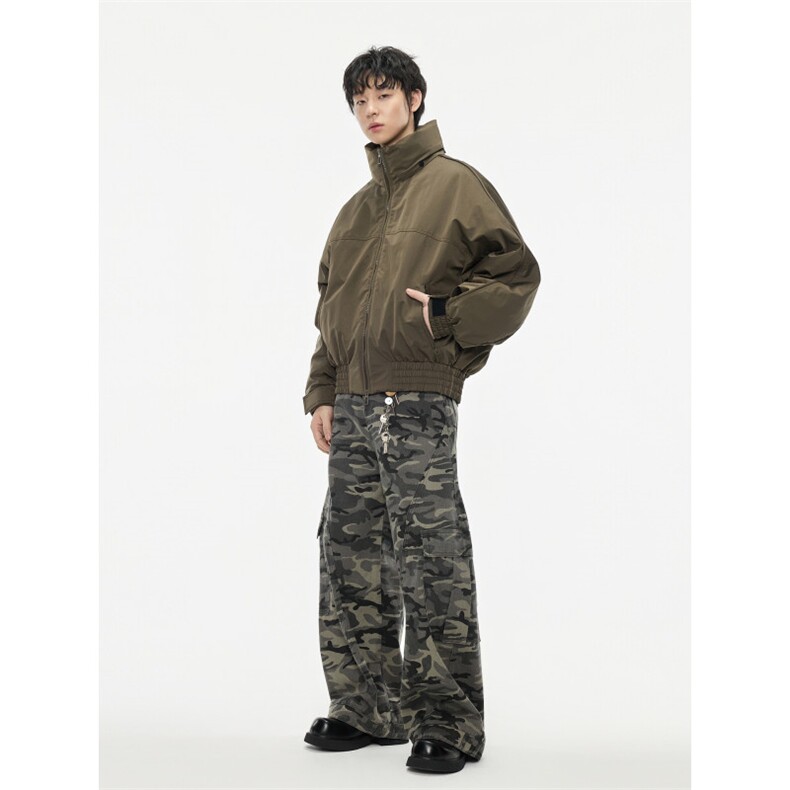 2025冬季新款美式可收纳连帽羽绒服潮牌魔术贴设计羽绒服 599图片