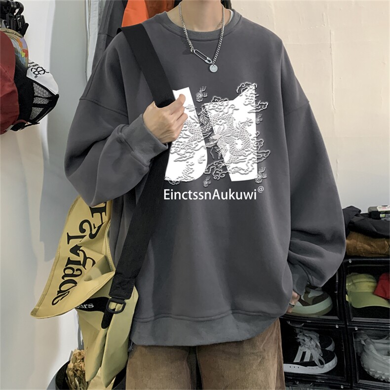 特P25控48秋冬新款男士圆领卫衣宽松休闲日常百搭上衣WQ2430,男装卫衣,电商B370