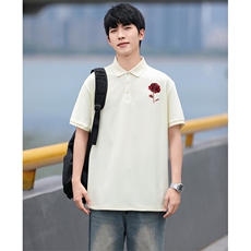 PDH短袖男夏季新款大花潮流半袖上衣休闲透气高级翻领polo衫T恤衫，男装T恤，星座115A(原星座507）