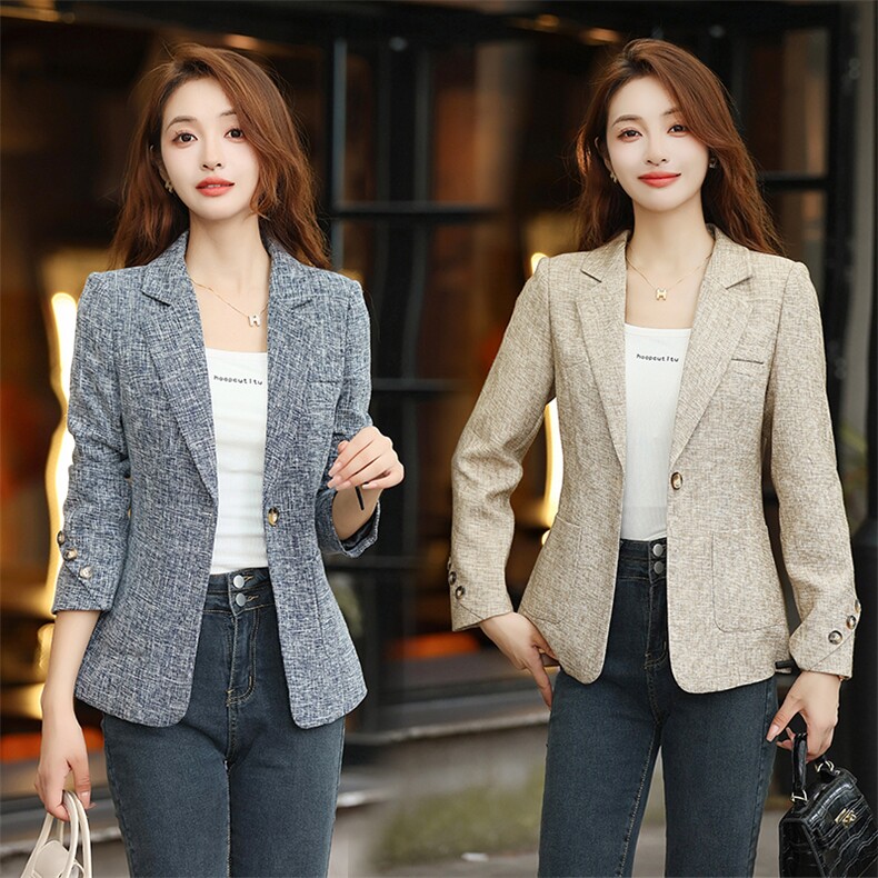 小西装外套女2025春秋装新款韩版时尚气质职场短款长袖女士小西服，女装西装，星宇服饰