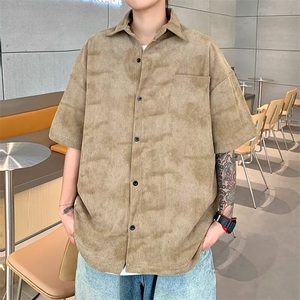 衬衫男士短袖韩版潮流高街帅气2024夏季新款ins宽松外套CY716-P38图片