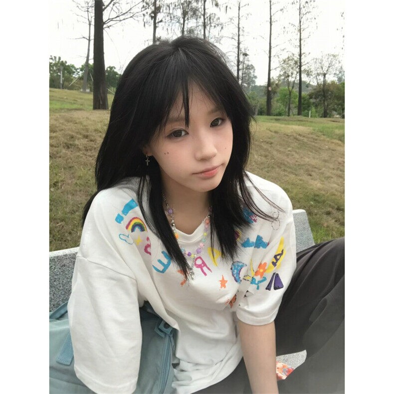 【有货】BK898CC-特P27创意卡通涂鸦印花短袖T恤男女,男装T恤,星座1007（原301D）