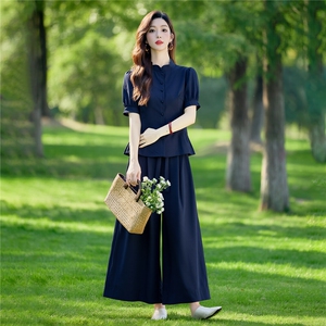 巨好看的夏装套装女2026新款洋气减龄时尚休闲阔腿裙裤两件套图片