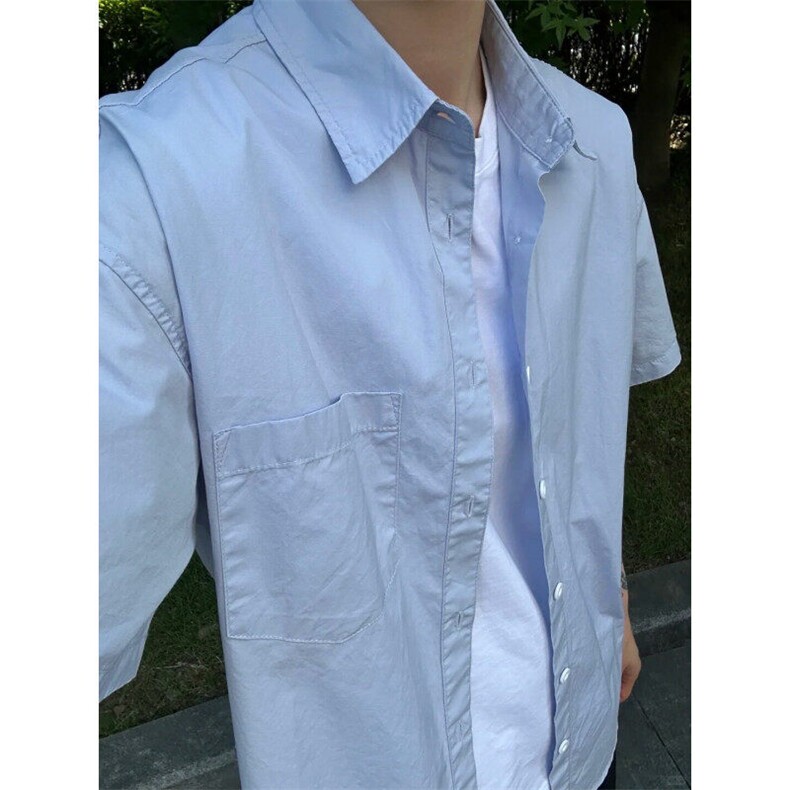 夏季短袖衬衫1302-1104-P35控68成分棉,男装T恤,星座1302