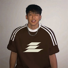夏季美式高街重磅纯棉三条杠织带撞色男女短袖T恤ZD327-特P30，男装T恤，电商A486