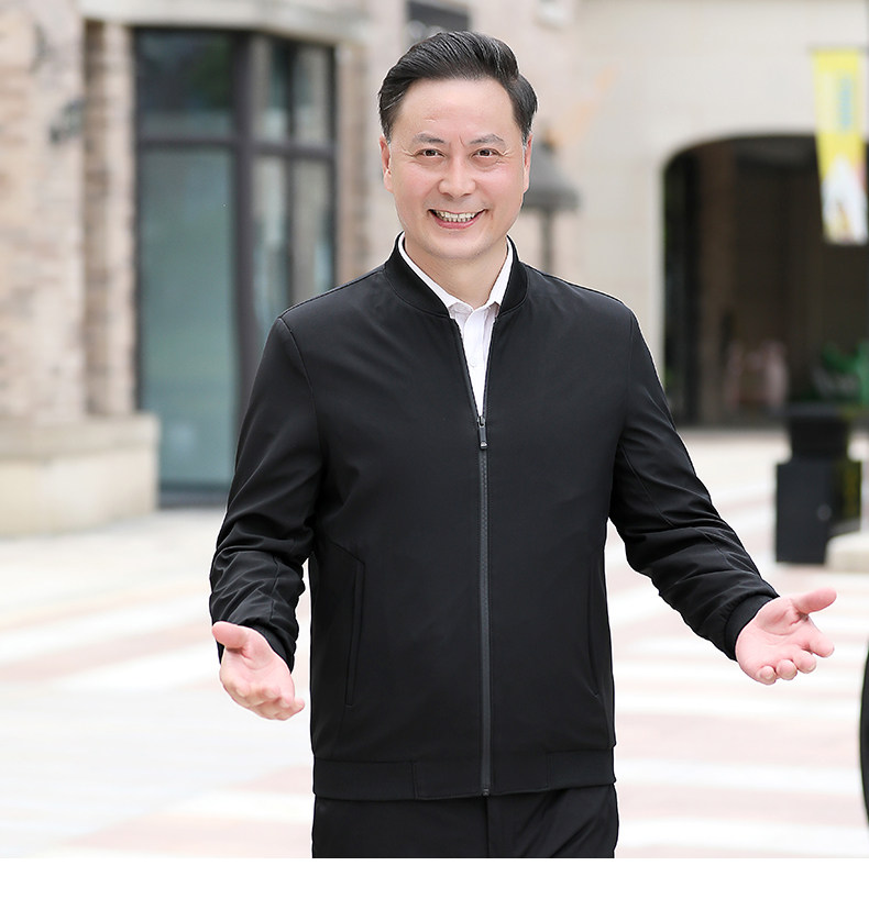NN9967钱塘2020-3春秋新款中年男士商务休闲简约夹克外套P72图片