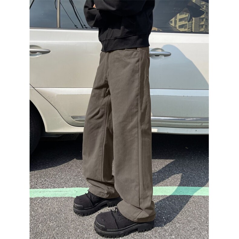 美式复古工装裤裤子男女宽松潮牌廓形直筒阔腿休闲长裤HR433-p52,男装休闲裤,星座1008