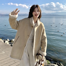 冬装新款双面穿立领皮毛外套2C153-8910-P225K338，女装短外套，2C153