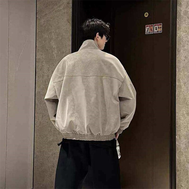 春季新款港风美式潮流痞帅短款立领飞行员夹克XZ213-JK1001-P70,男装夹克,星座213