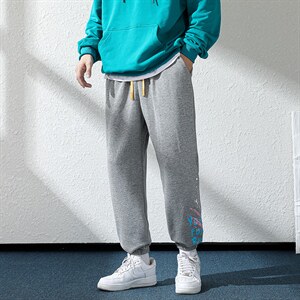 日系2024秋冬款撞色印花束脚运动休闲潮牌卫裤8806-P55控69,男装休闲裤,星座914-3