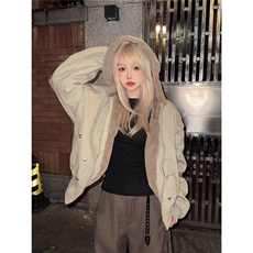 1506/YRJM50290/P116毛领外套兔毛短款冬季座山雕棉服，男装棉衣，星座1506