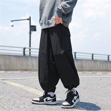 日系美式休闲工装裤男秋季新款宽松束脚潮牌ins裤子K4547-P40，男装休闲裤，星座512-2