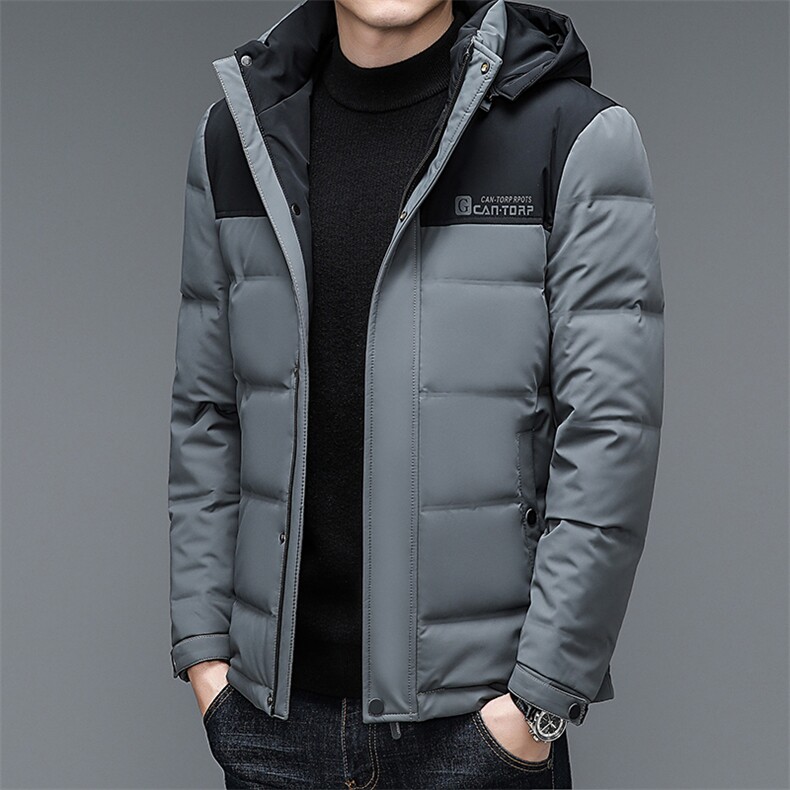 DZ003钱塘2020-3中年男士时尚休闲简约连帽冬季厚款羽绒服P210,男装羽绒服,钱塘207-3