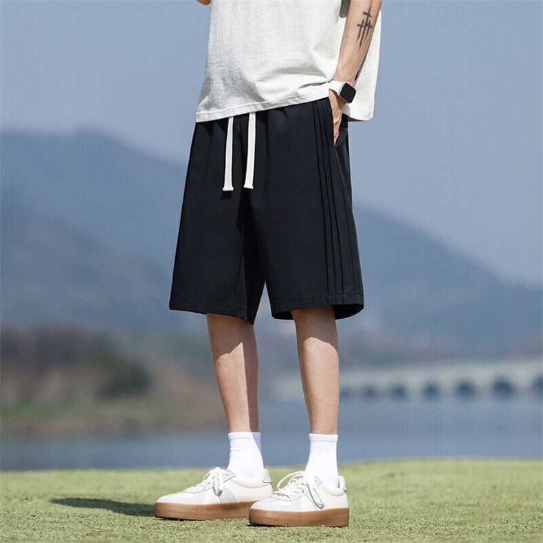 短裤男夏季薄款透气宽松男士休闲五分裤健身运动裤Q29118-特P25图片