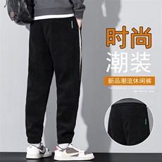 新款时尚潮男百搭灯芯绒束脚裤，男装休闲裤，四季星座218-1