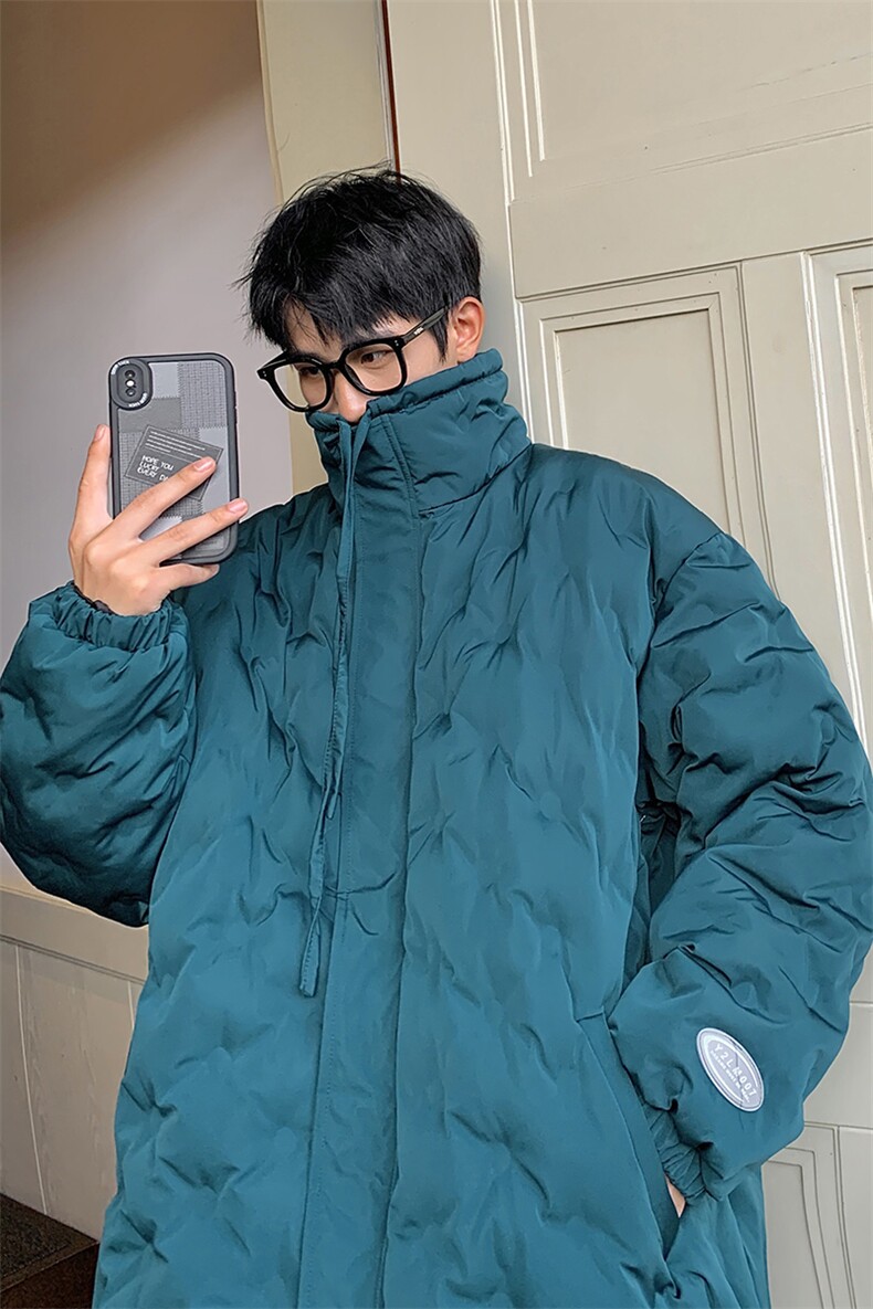 1定制面料棉衣男港风半高领棉服男外套男8707P125控168,男装棉衣,星座226-2
