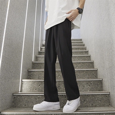 休闲长裤男士夏季新款垂感西裤子男生垂感宽松直筒阔腿裤YZ20-P35，男装西裤，星座509