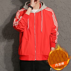 【】A003-927G-P65 男士休闲加绒夹克外套 日系灰墙图片