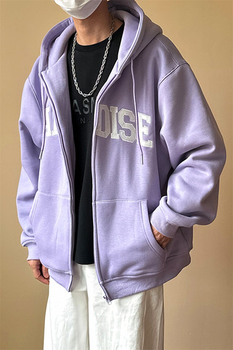 现货重磅宽松休闲绣花连帽卫衣外套男潮牌上衣A351-AW2499-P105,女装短外套,电商A351