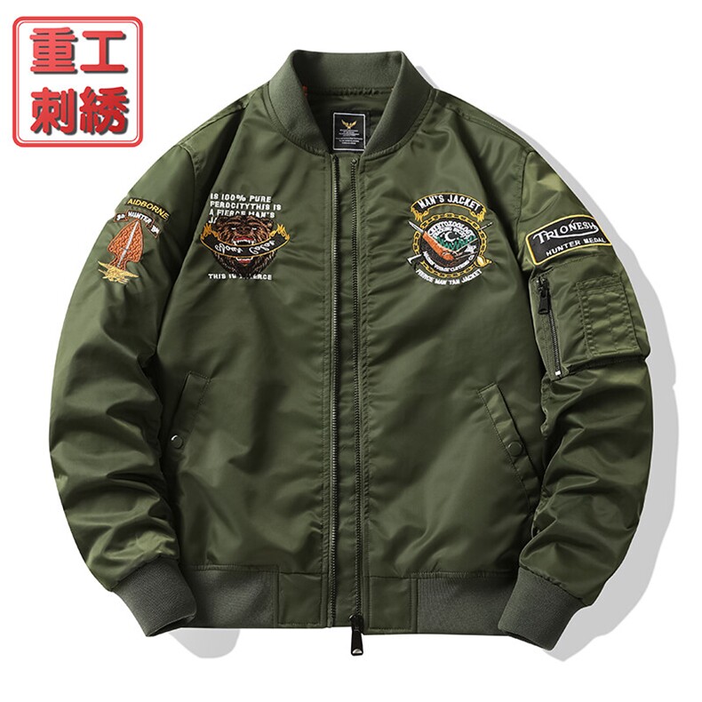 美式潮牌宽松版型飞行服时尚潮牌户外运动休闲加棉,男装夹克,星座210-5(原414-2)