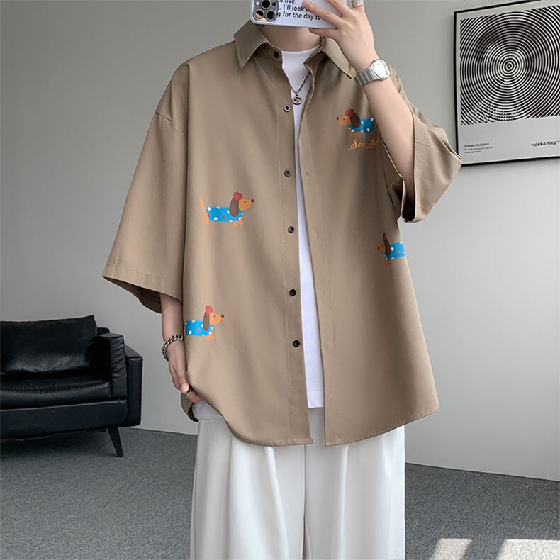 已下单CS1137-特批26控58夏季短袖印花速干冰丝大码外套衬衫，男装T恤，电商A059