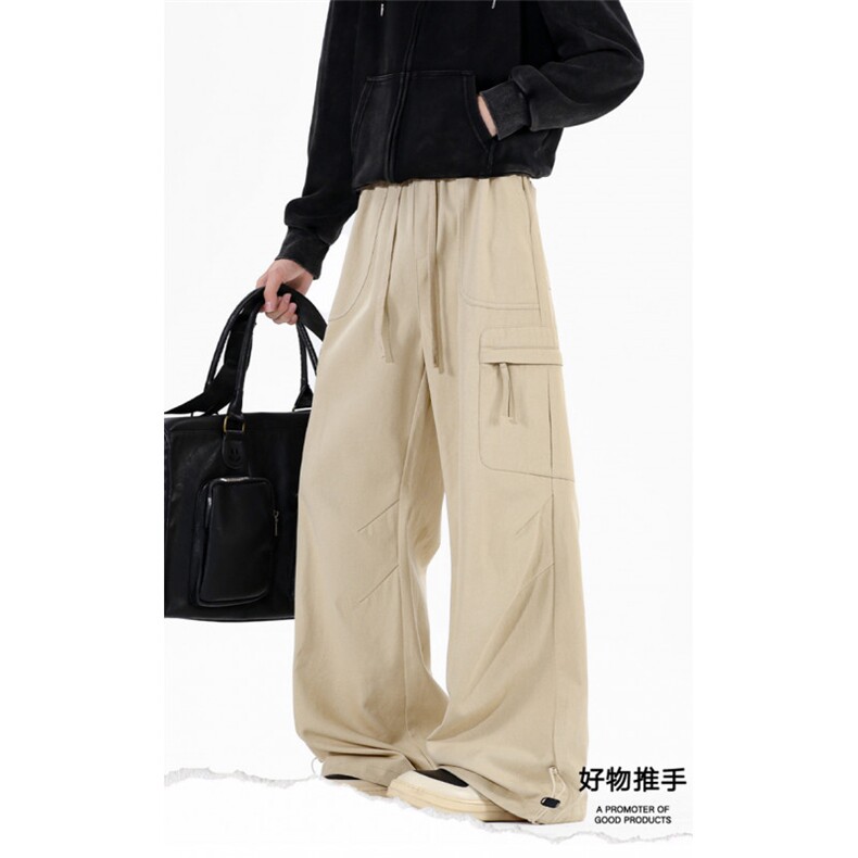 美式酷飒风工装裤新款宽松直筒阔腿潮牌裤子简约K02539-P65,男装工装外套,星座308B-2
