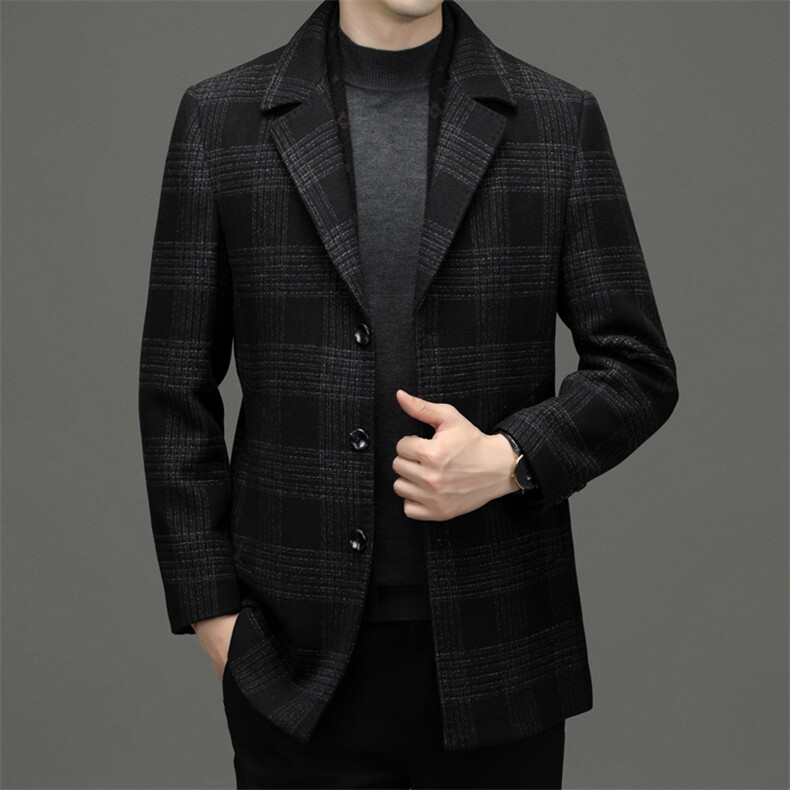 BWA238钱塘2020-2中年男士商务休闲时尚冬季厚款毛呢西服P325图片