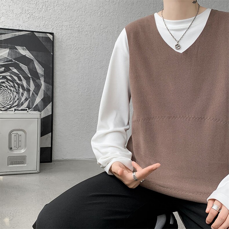 8XL-M德绒保暖背心男内穿加绒加厚无袖打底衫马甲BX1902P35,男装背心/马甲,电商D206-1