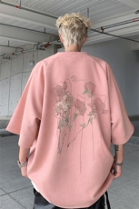 2025新款美式潮流麂皮绒短袖t恤大码宽松港风半袖上衣男H9927-P28，男装T恤，电商B295