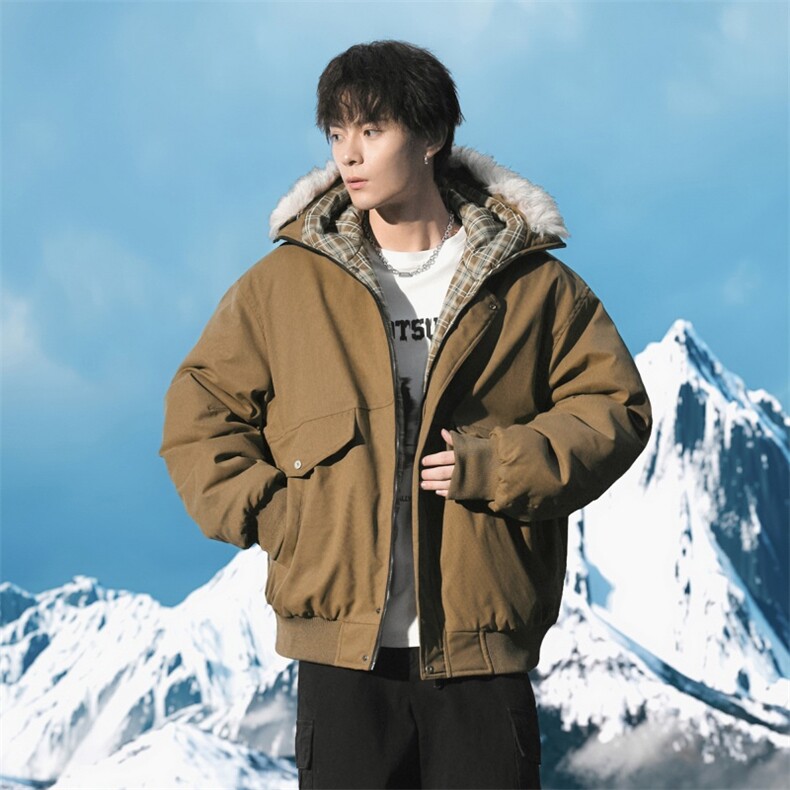 韩版冬季新款舒适亲肤潮流百搭男棉袄外套加棉加厚棉服2998-P115,男装棉衣,电商B306