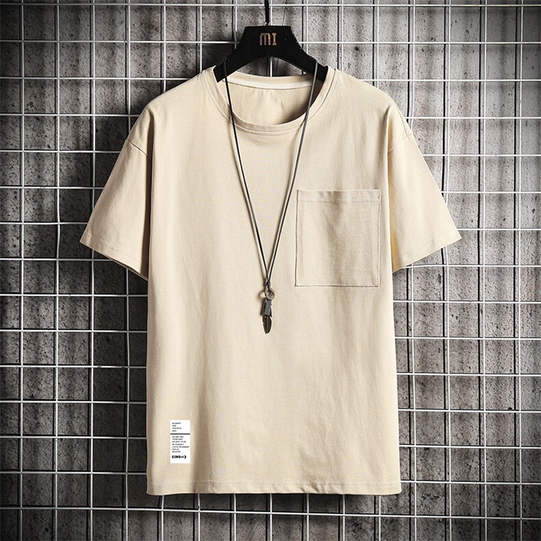 DX24045-P25大口袋百搭短袖t恤男大码半袖体恤上衣服,男装T恤,电商A040A