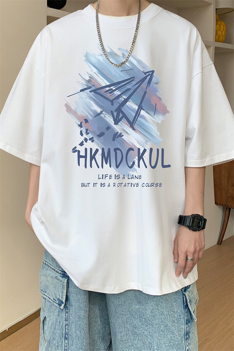 图案已注册夏季新款休闲百搭短袖T恤男潮宽松半袖打底衫D043/P25,男装T恤,电商B209