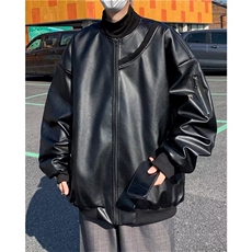 美式夹克春秋新款宽松时尚百搭皮衣外套男1364-P70，男装夹克，星座910-5