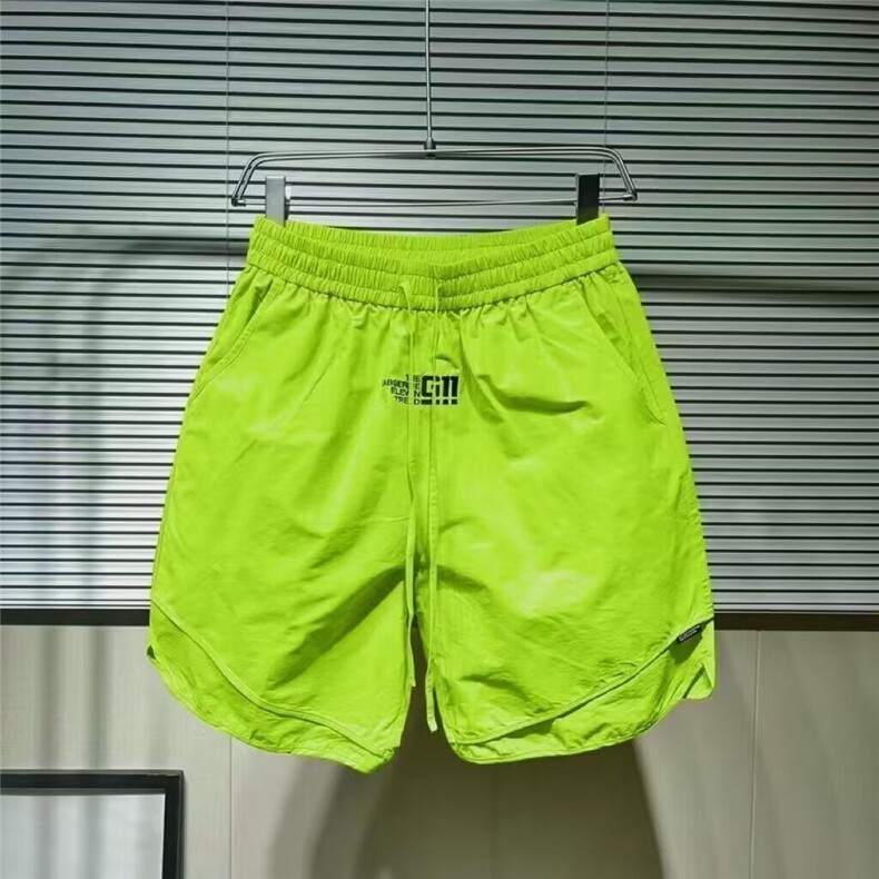 刺绣工装短裤男士休闲宽松5五分裤潮流速干沙滩夏季潮牌大裤衩子图片