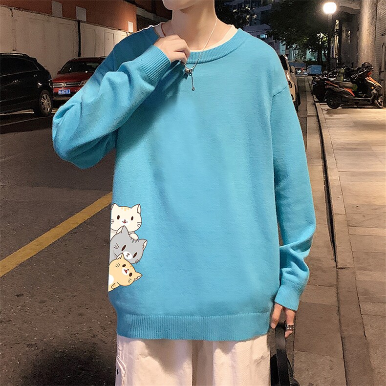 M67164-P45加绒款-P65圆领毛衣男大码针织衫男毛线衣线衫,男装针织衫/毛衣,电商A040
