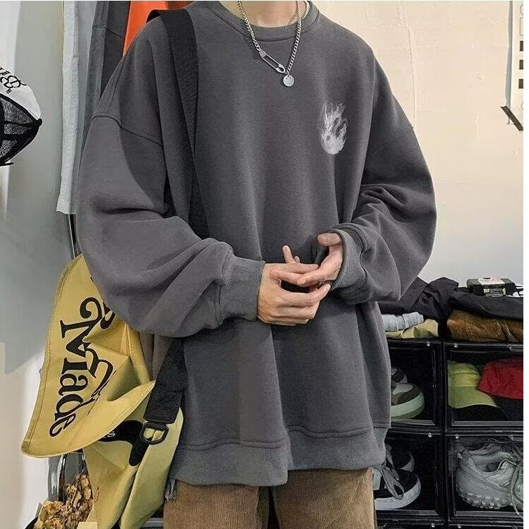 春秋季卫衣男水墨画抽象图形印花潮牌圆领上衣FY203-P33,男装卫衣,星座1109-3