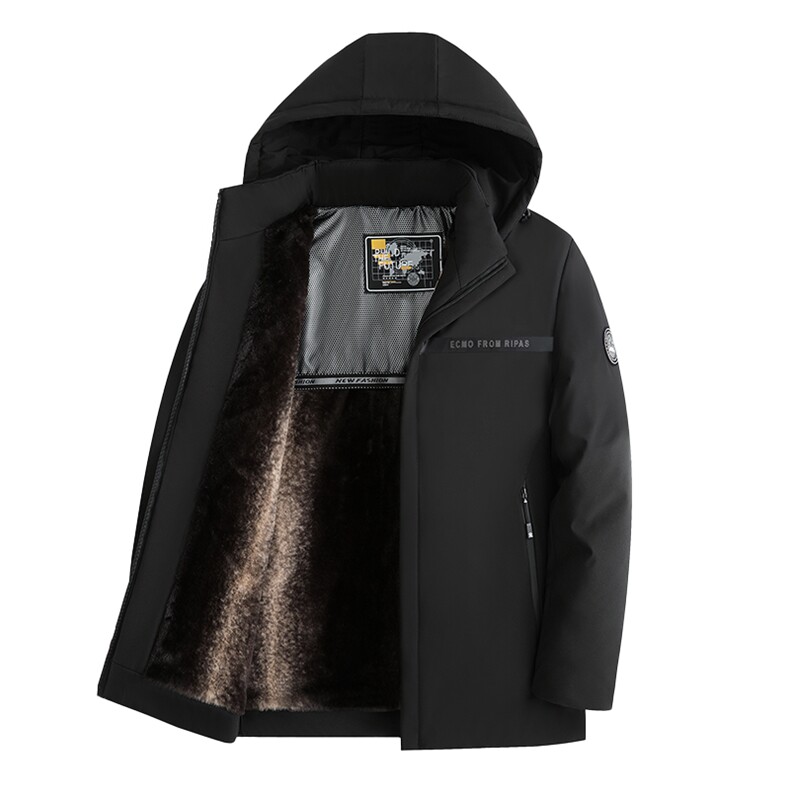 中老年冬季棉服男御防寒服加绒加厚保暖棉袄中年爸爸棉衣外套,男装棉衣,星座1508-3