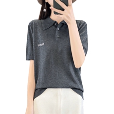 2024秋冬新款羊毛女士POLO领羊毛衫，女装羊毛衫，润辉羊绒