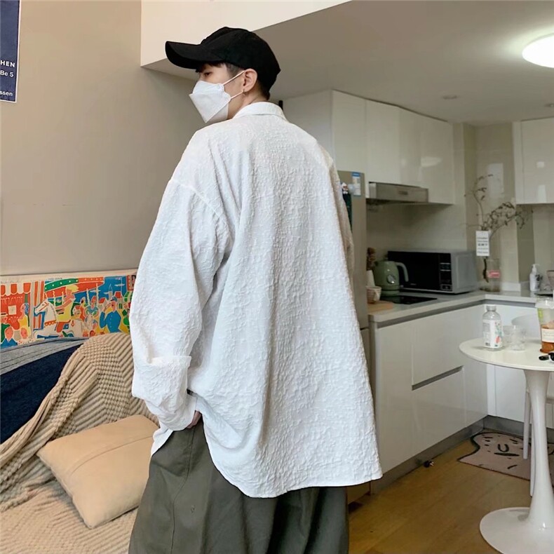 长袖衬衫男港风日系春季韩版潮流帅气衬衣C49P40,男装衬衫,星座1116-2