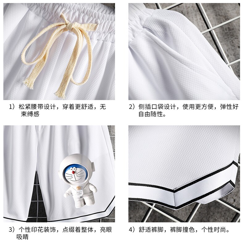 LQ64233-P19篮球夜跑运动短裤男大码宽松冰丝五分裤大裤衩网格,男装休闲裤,电商A040A