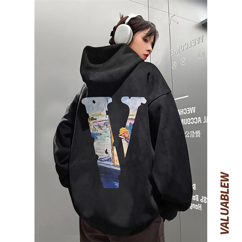 麂皮绒连帽卫衣重磅400克油画v印花JL7116-P45控78（抖音不可售）,男装卫衣,星座508（原C305）