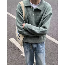 秋冬季翻领polo衫毛衣女上衣学院风刺绣针织衫M5228，男装针织衫/毛衣，星座1116A（原606A-3）